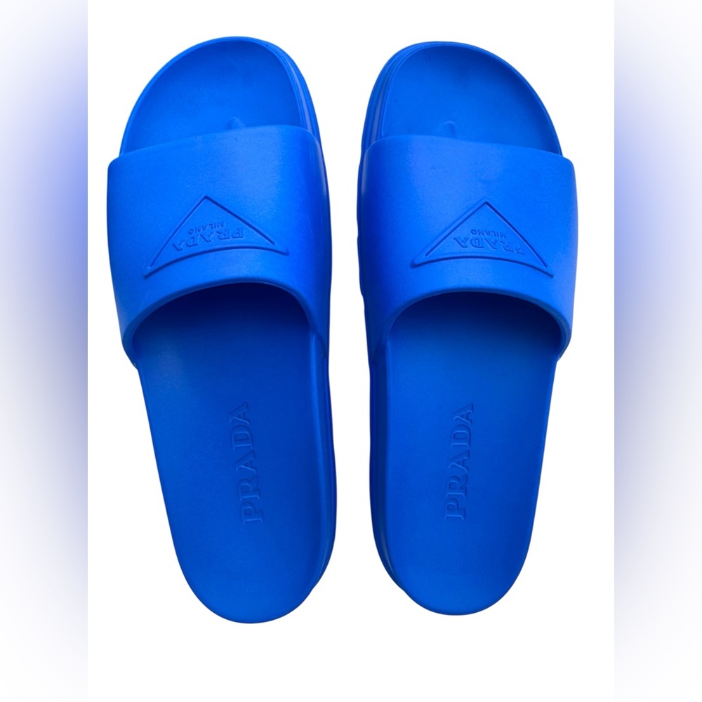 Prada Blue Slides - Authenticated - Picture 10 of 15